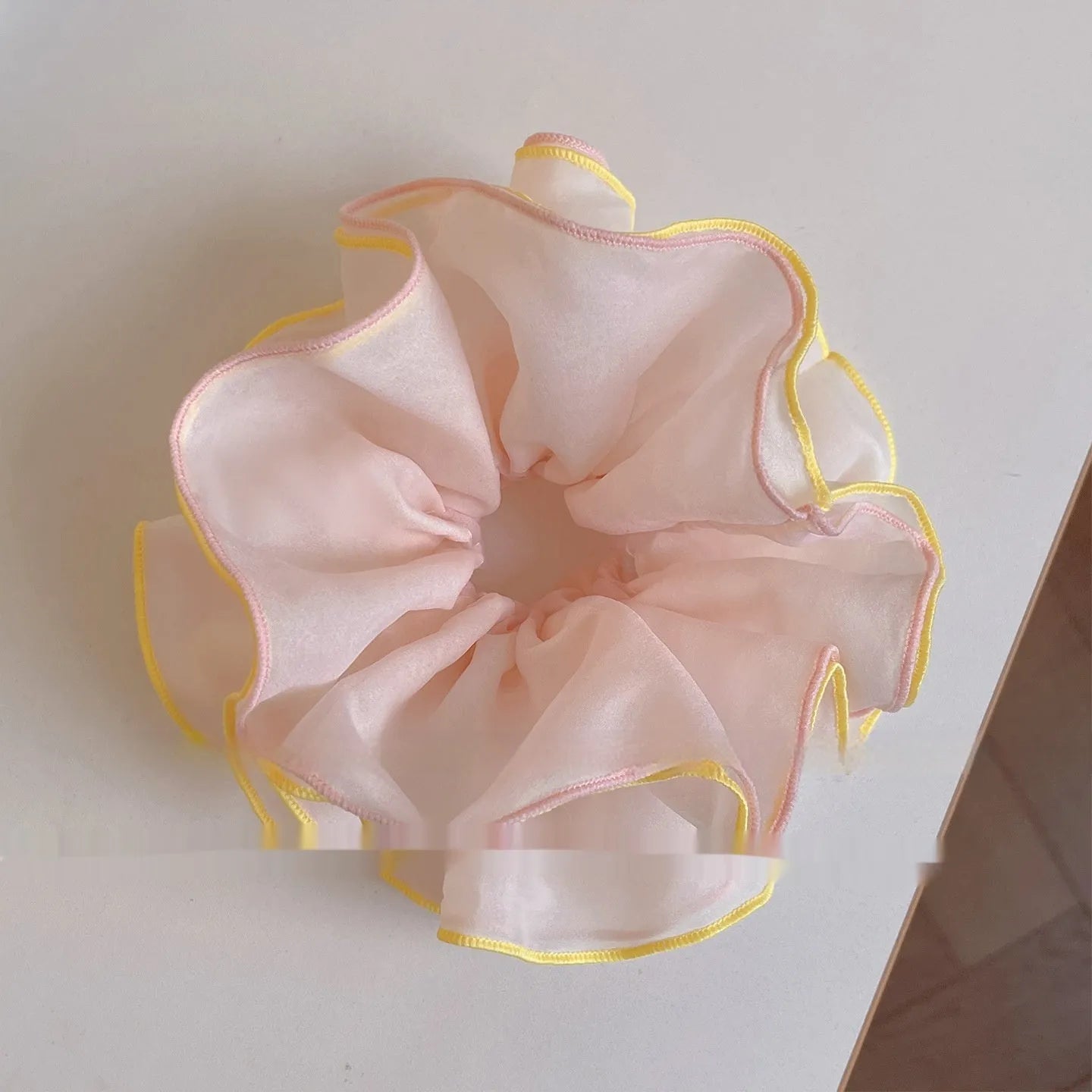 Summer refreshing contrast colour cloth hair band in mint green, orange, and pink purple