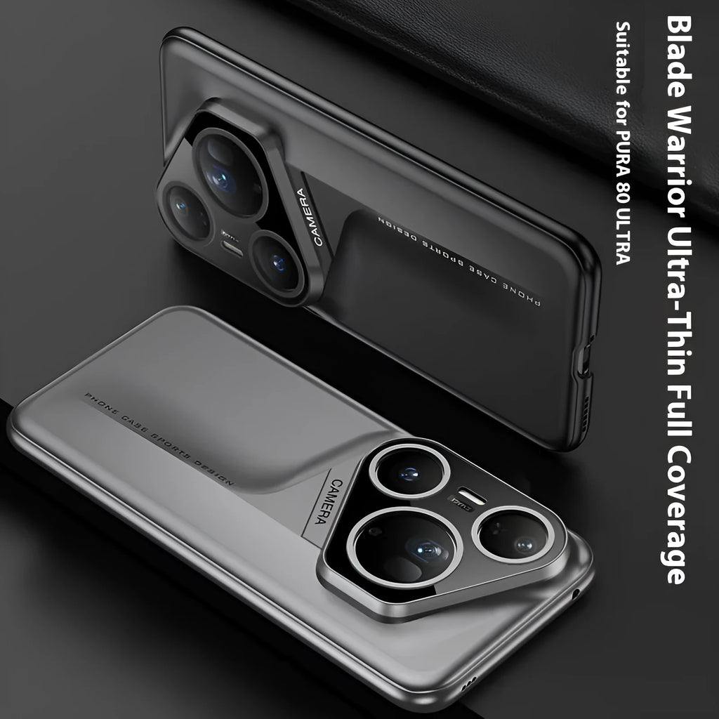 Blade Warrior hard PC frosted phone case for Huawei P80 Pro, Cold Mountain Gray, anti-fall lightweight minimalist design