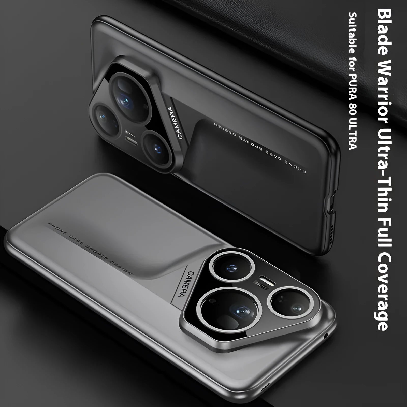 Blade Warrior hard PC frosted phone case for Huawei P80 Pro, Cold Mountain Gray, anti-fall lightweight minimalist design