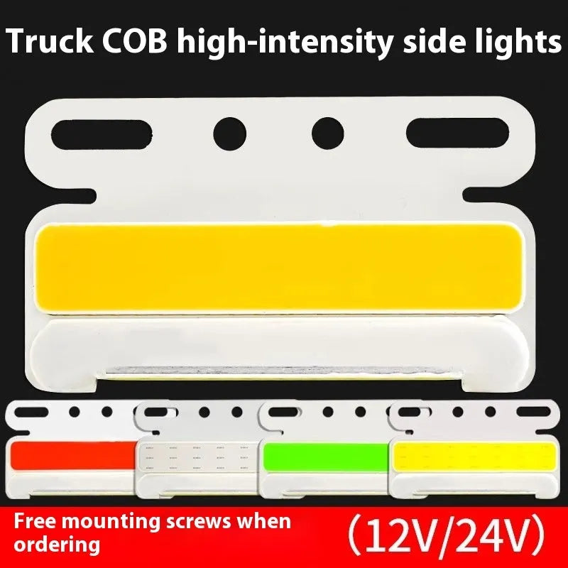 Waterproof aluminium alloy LED truck side light in multiple colours for 12V and 24V vehicles.