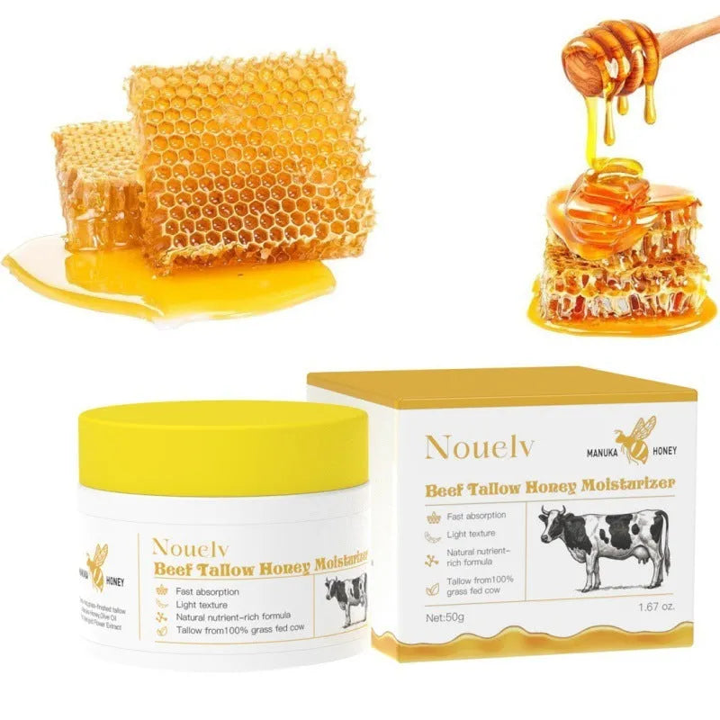 50g jar of honey tallow moisturising cream for dry and combination skin