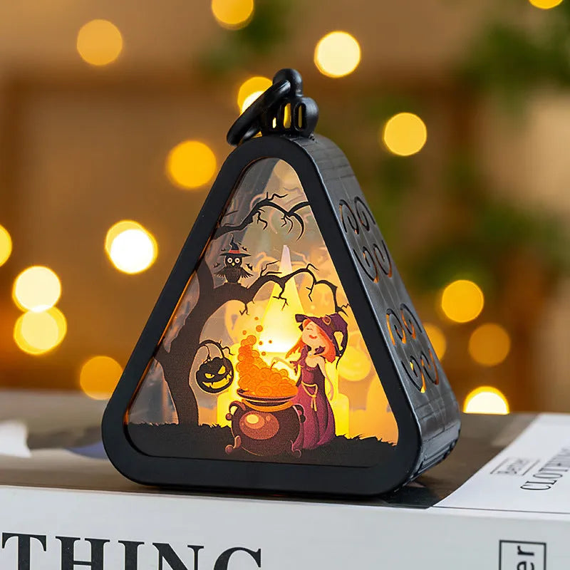 Portable Halloween decoration lamp in pumpkin design measuring 11.5cm tall
