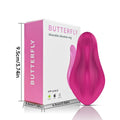 Rose red wearable female vibrator with butterfly design and app remote control