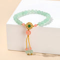 Natural crystal jade bracelet for women, fresh green colour, new Chinese style with manual processing.