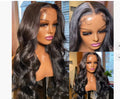 Black medium length curly synthetic wig with full-head coverage on mesh cap