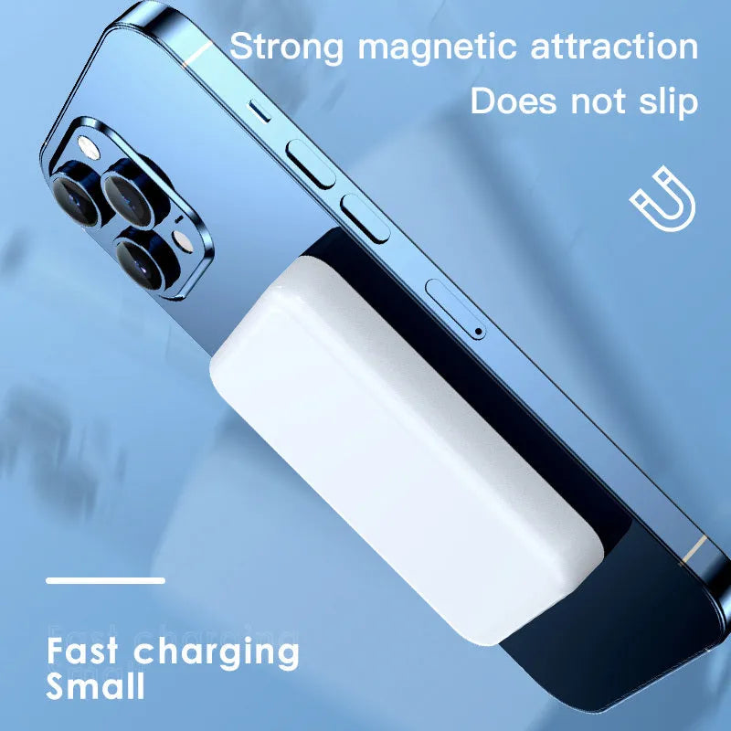 Pink purple or white plastic magnetic wireless power bank 20000mAh 20W output