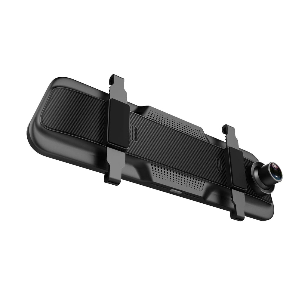 10-inch full screen touch driving recorder rearview mirror with 170 degree wide angle lens in black