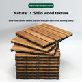 30x30cm camphor pine wood floor tiles with interlocking edges for balcony and indoor-outdoor use
