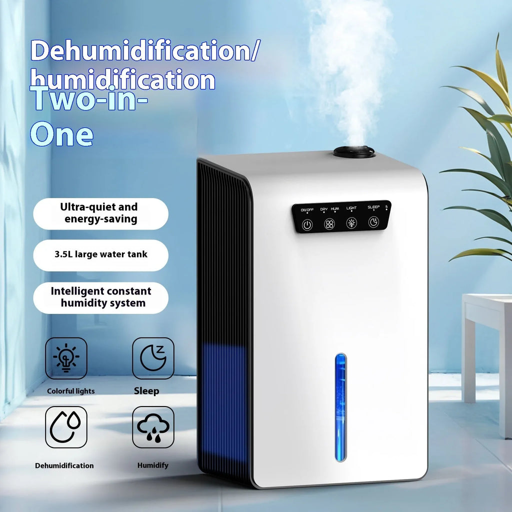 Milky white household dehumidifier for bedrooms and small rooms up to 20 square metres