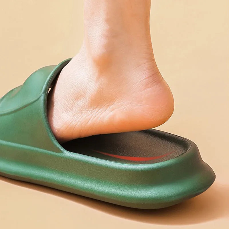 Soft EVA flip-flop slippers with thick 3.5cm sole in seven colour options