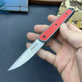 Folding fruit knife with 17cm length showing blade and handle in stainless steel construction