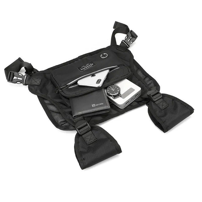 Waterproof nylon men's backpack with zippered compartments, soft surface finish, available in mesh cloth or common styles