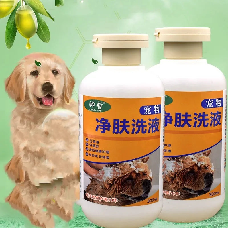 300ml bottle of veterinary skin care cleansing lotion for dogs and cats
