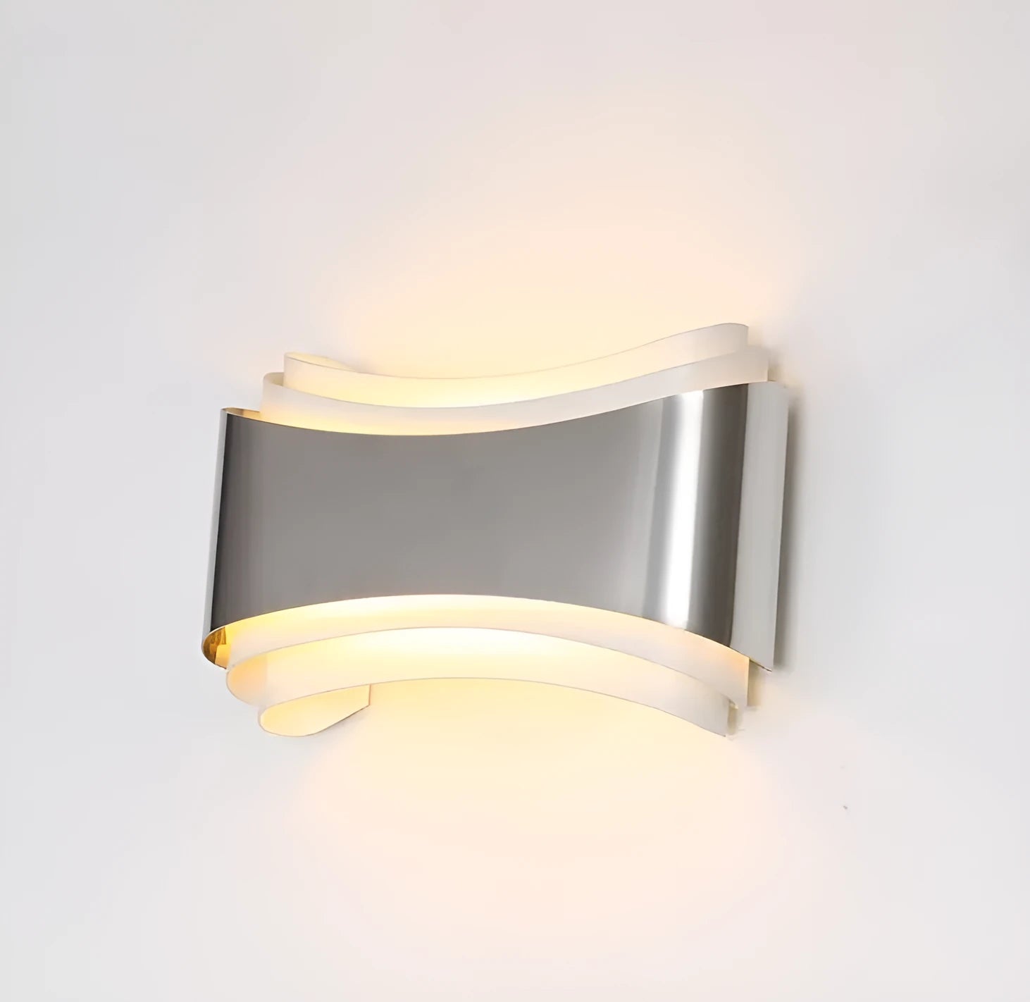 Simple modern LED wall lamp with warm light, 23x13x6cm, ABS hardware chassis, PMMA lampshade, for bedroom background decoration