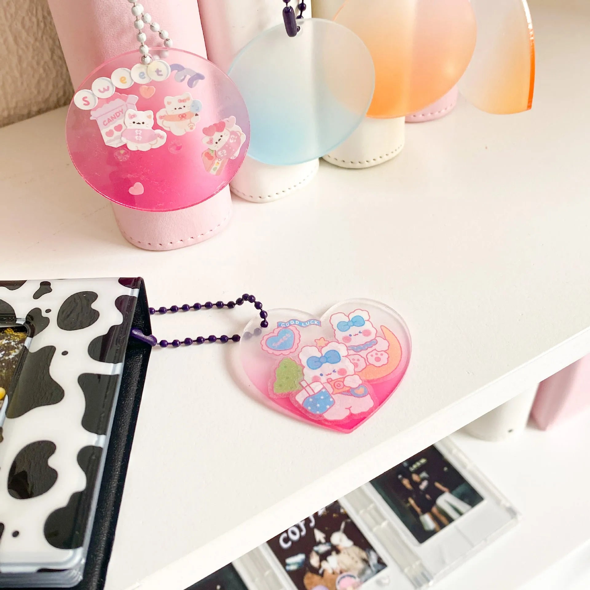 PVC waterproof cartoon stickers for diary and planner decoration with adhesive backing
