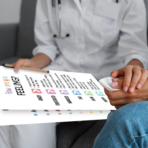 Set of 12 mental health posters on coated paper with bright film finish, each 255x355mm, with 60 glue dots