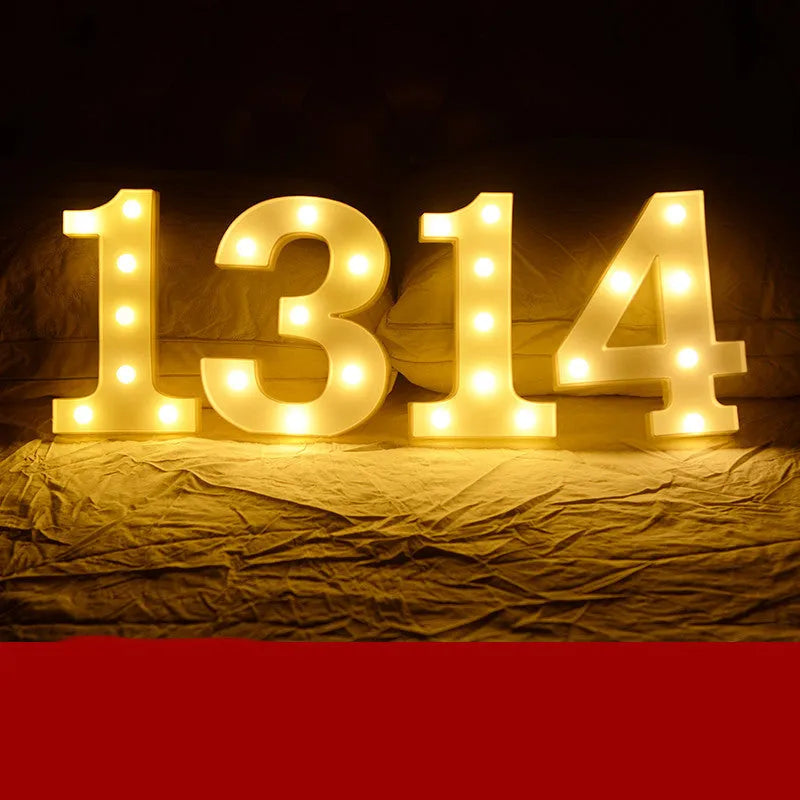 LED letter lights 22cm plastic alphabet in picture colour for birthday party and proposal decor