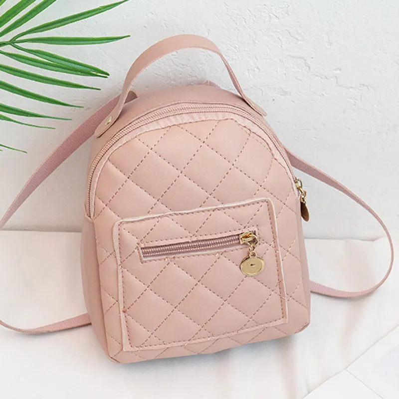 Girls' Korean style embroidered hardback bookbag backpack in black, pink or white colours
