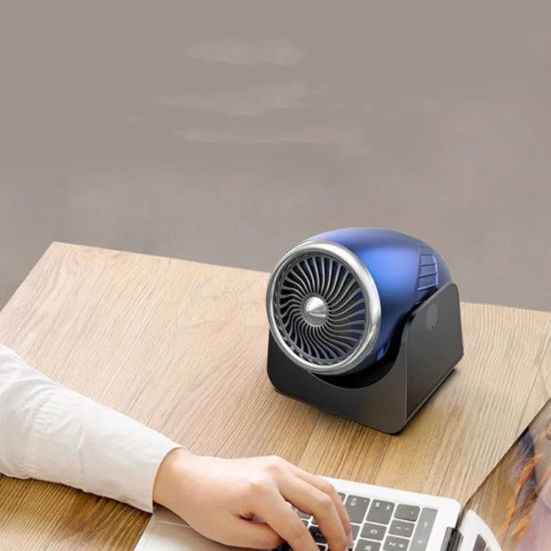 12V car heating fan with large air outlet and 180-degree rotation, navy blue colour