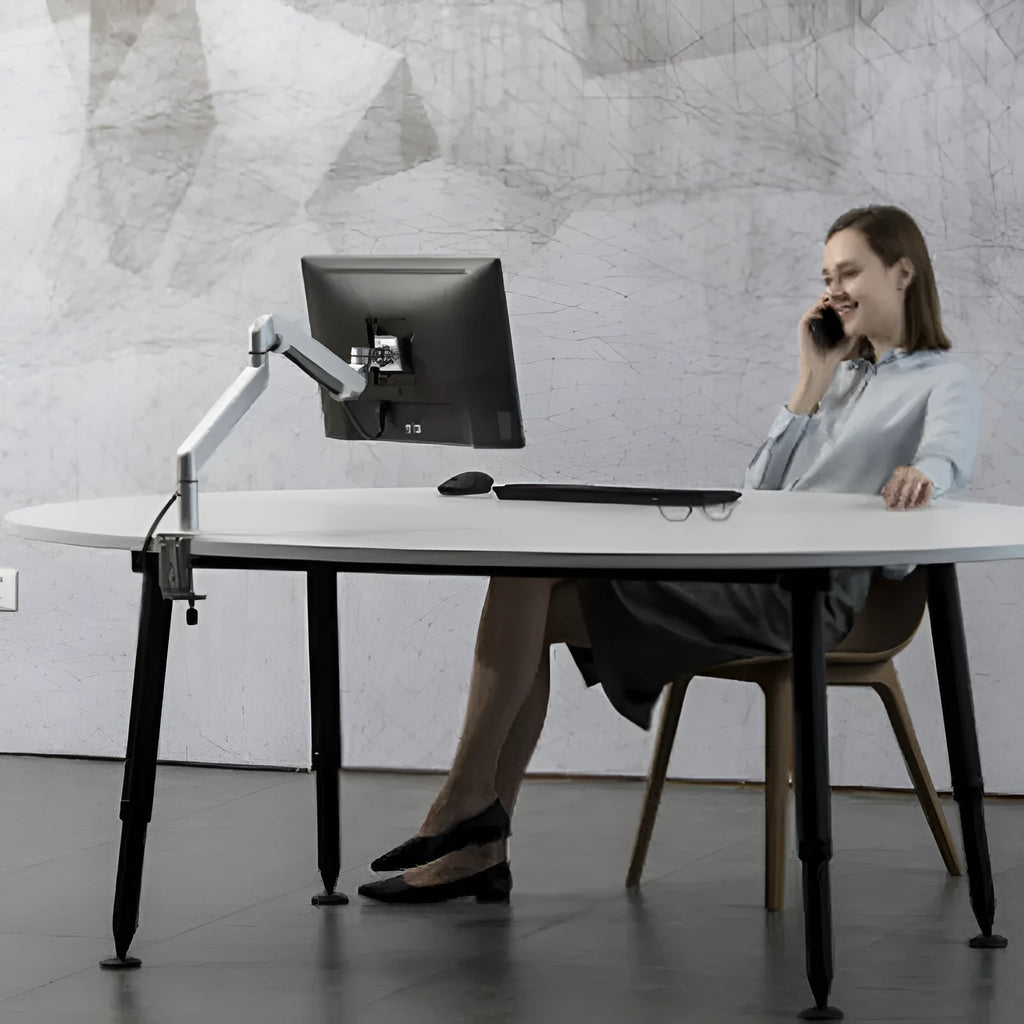 Aluminium laptop cooling stand with hover design in silver colour