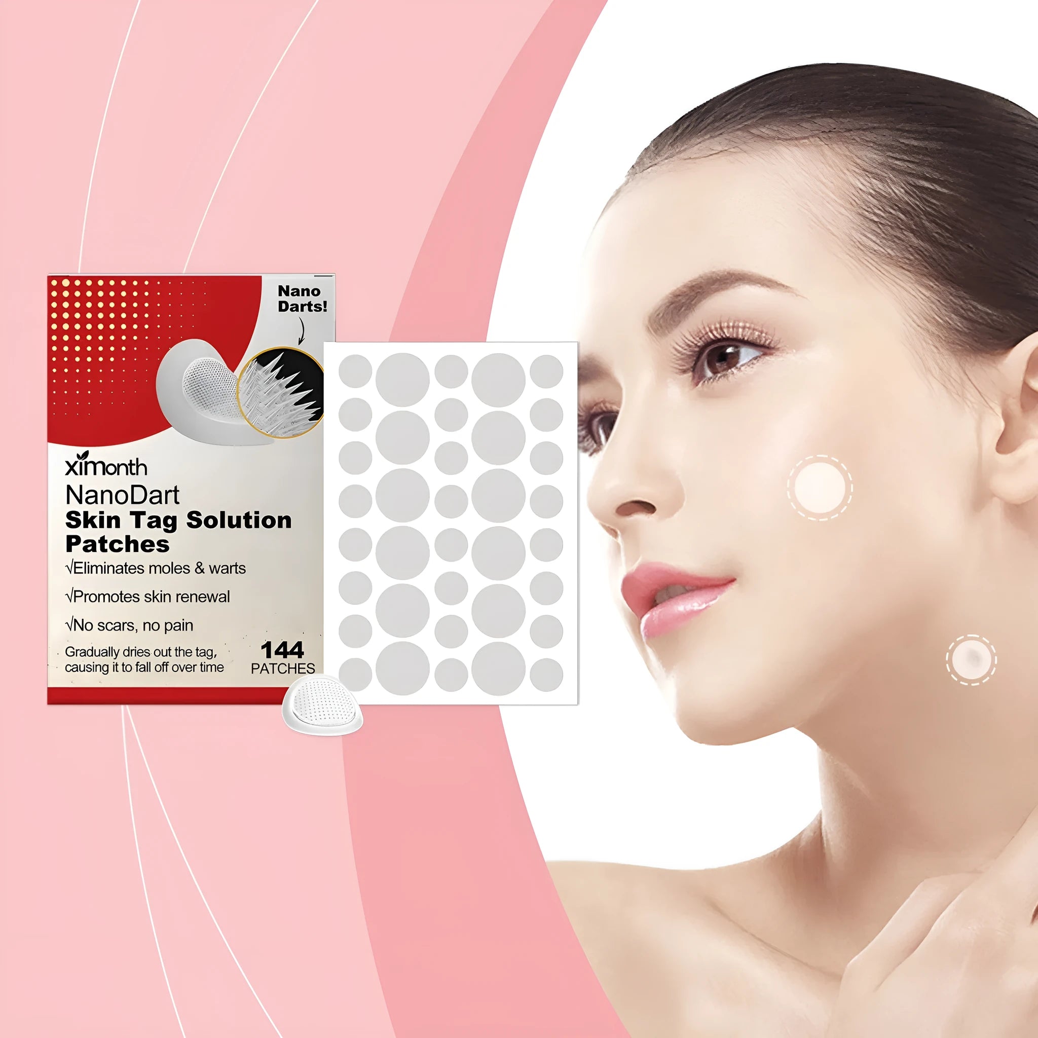 Invisible nursing adhesive bandage with tea tree oil and Centella asiatica for skin wart repair