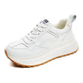 Women's beige casual sports white shoes in cattlehide leather with cross strap and English muffin heel