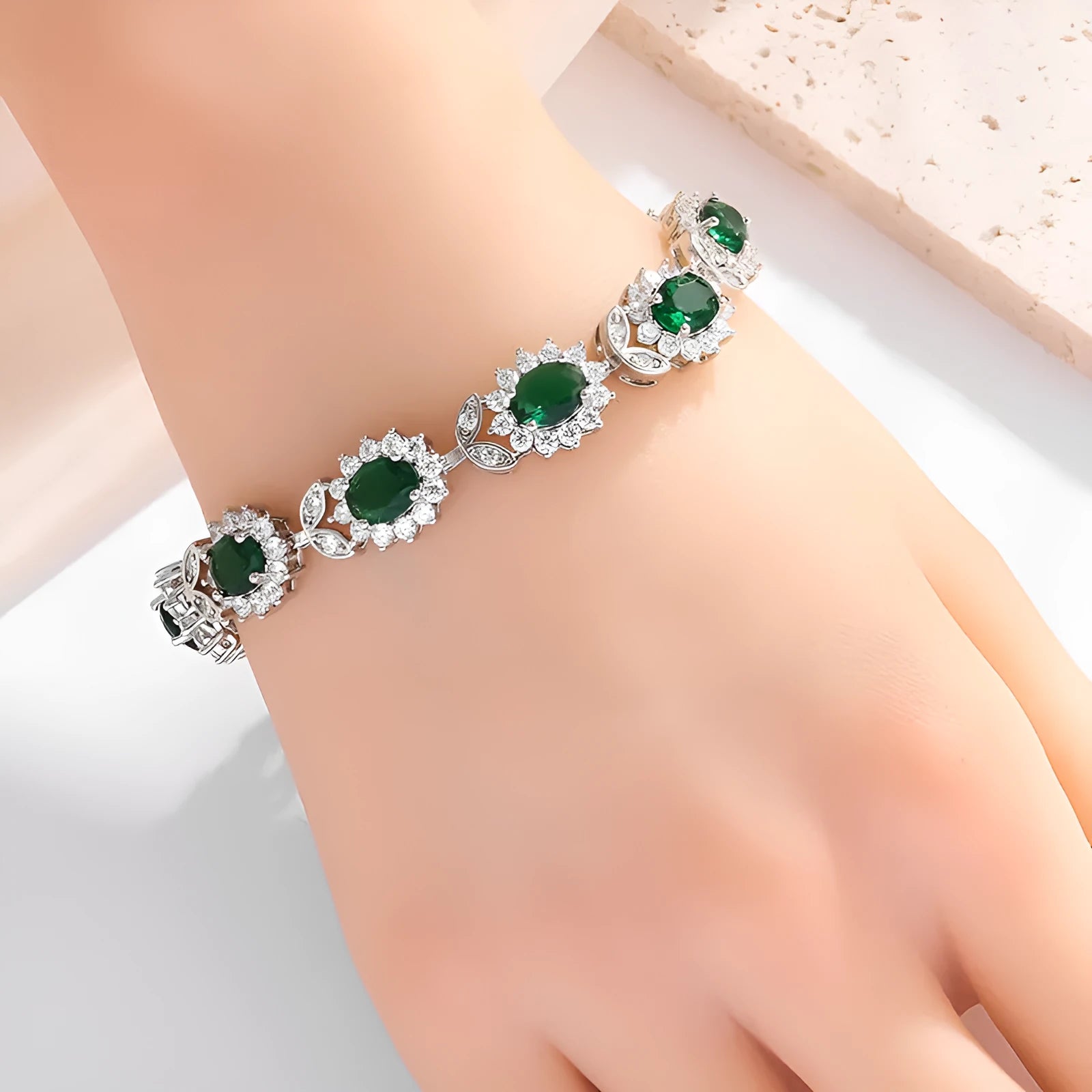 Personality Trend women's simple inlaid zircon bracelet with electroplated finish in nine colour options
