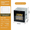 Stainless steel fruit dehydrator machine with visual skylight window and multiple drying trays