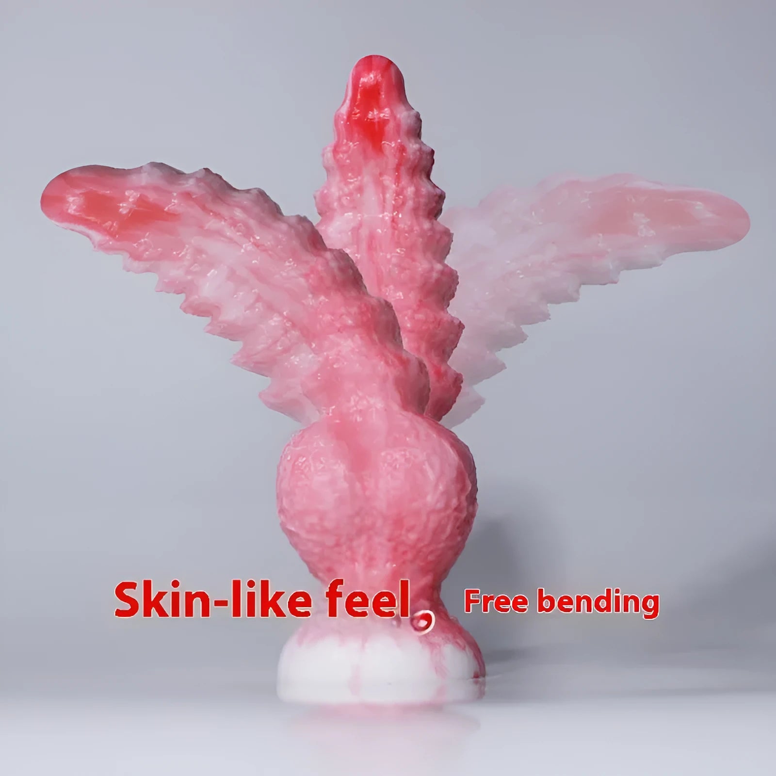 Pink platinum silicone women's masturbation device sex toy shaped like a penis