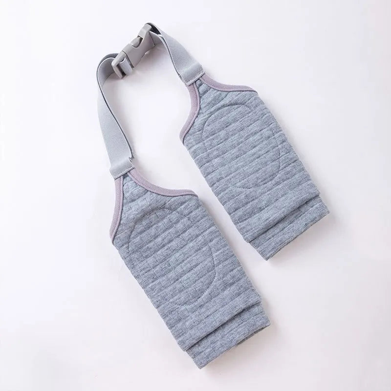 Blue dog knee protector wrap with thick elbow pad and matching scarf on a medium large dog