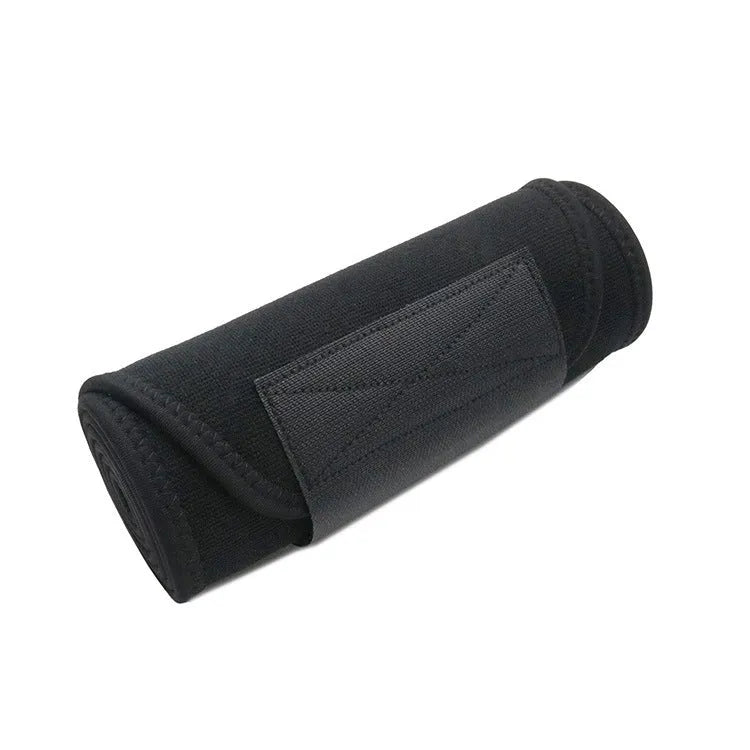 Neoprene lumbar support belt in black, blue, and pink colours for fitness and running