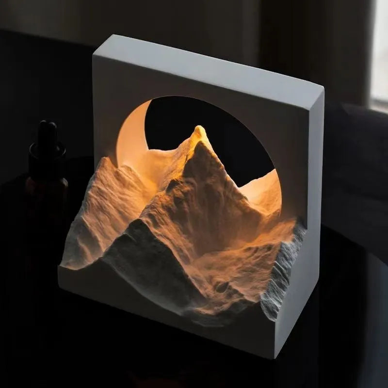 Creative aromatherapy expanded stone night light in Rizhao Jinshan L-shaped design with gypsum material and modern simplicity style