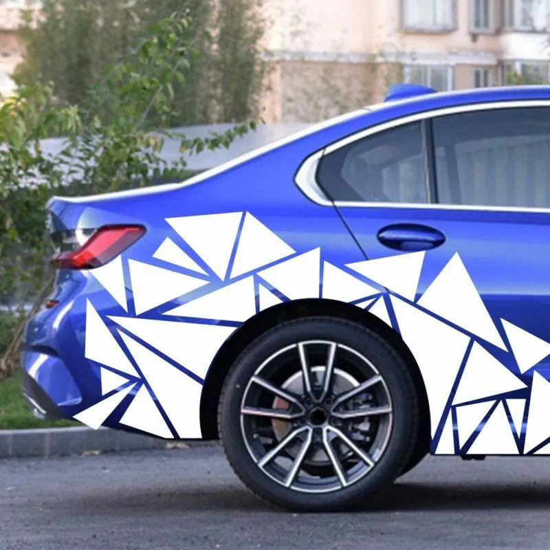 200cm by 60cm PET vinyl car waistline and rear wheel modification sticker in five colour options