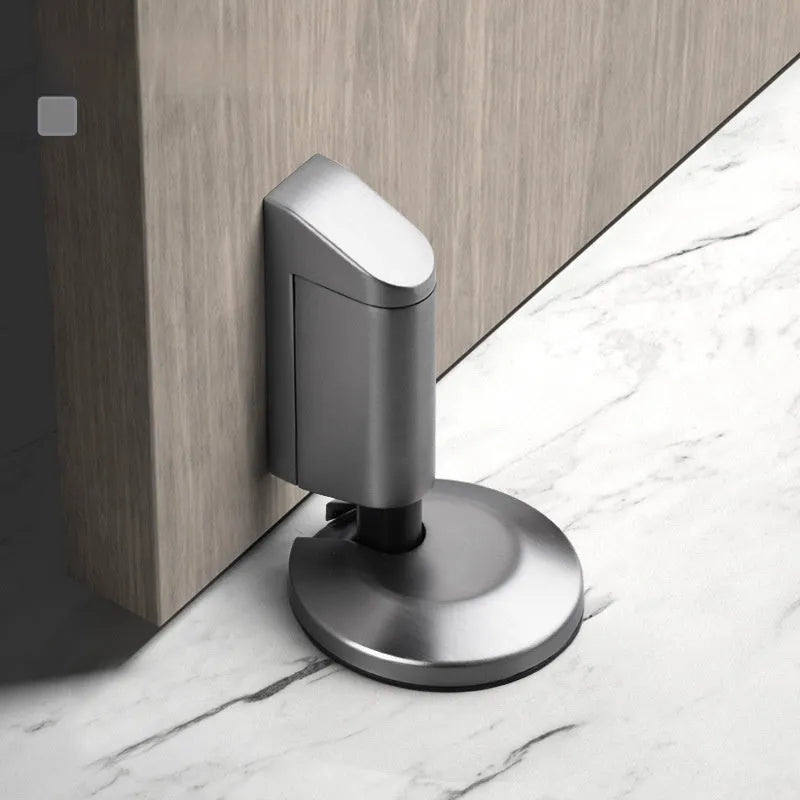 Zinc alloy invisible door stopper in modern minimalist design with six finish options