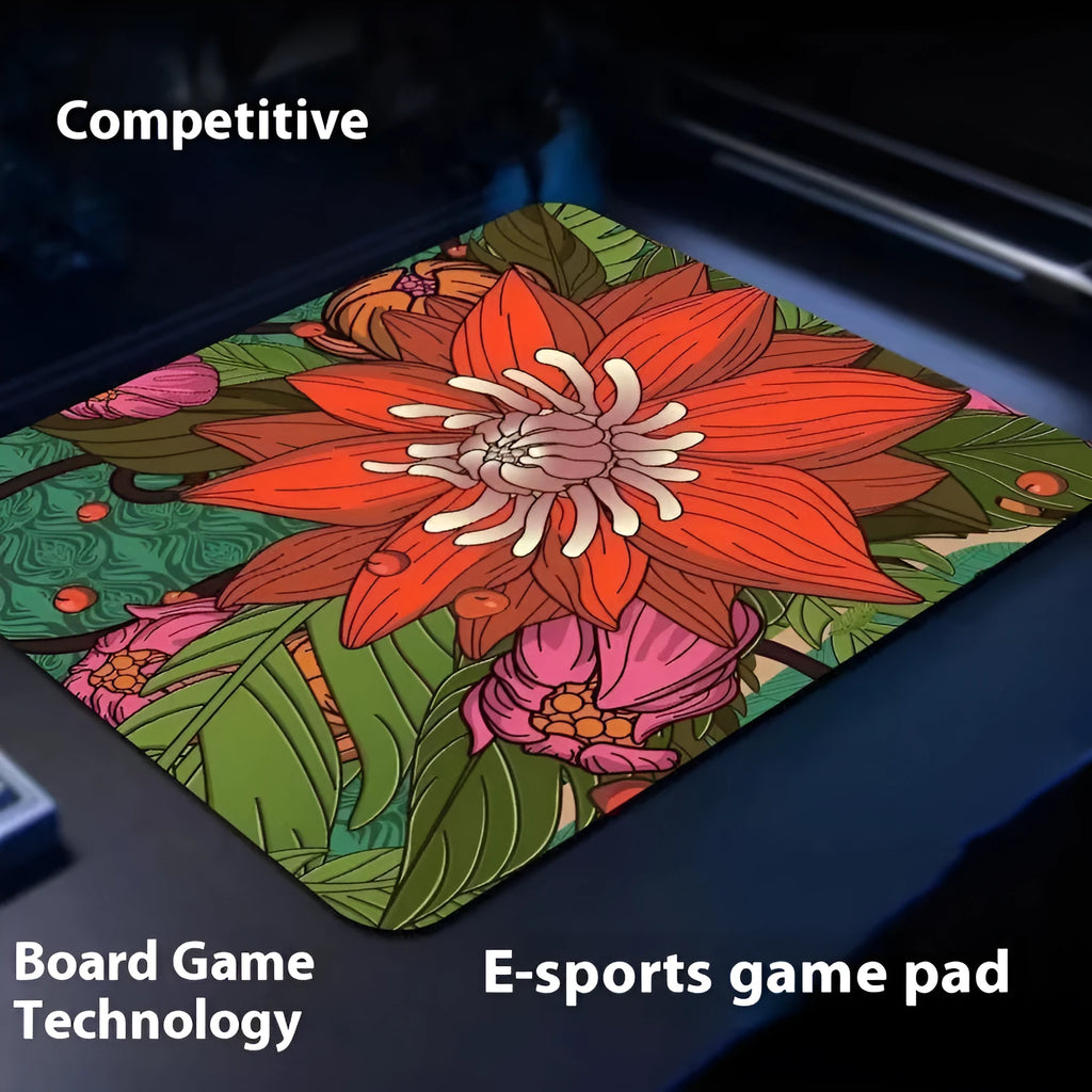 Thickened e-sports mouse pad with fine rice noodle surface and non-slip rubber base, 320x285x3mm