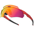 Frameless integrated lens athletic sports glasses in a colourful style.