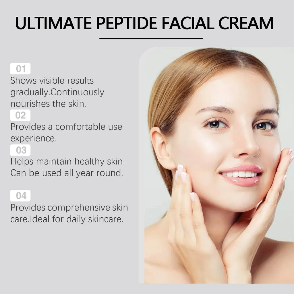Deep Nourishing Moisturizing Facial Cream 50g jar with ceramide NP and peptide complex on a clean surface