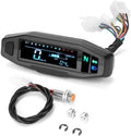 Black motorcycle mini LCD speedometer and oil gauge with digital display on a 103x25mm screen.