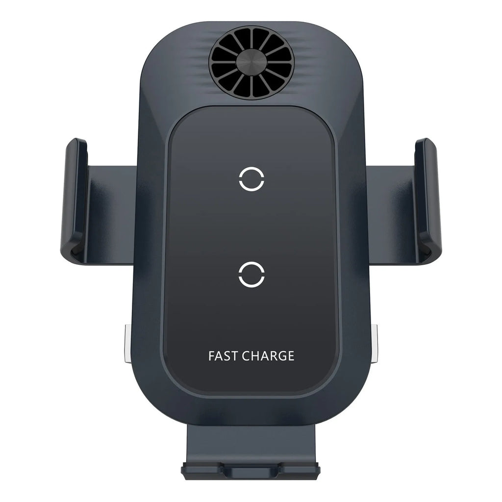 Car wireless charger mobile phone holder with suction cup air outlet mount, matte oil and acrylic lens finish, 15W fast charging