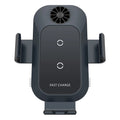 Car wireless charger mobile phone holder with suction cup air outlet mount, matte oil and acrylic lens finish, 15W fast charging