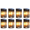 Set of solar outdoor wall lights with warm light, IP65 waterproof, for patio balcony or garden use