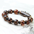 Distressed Agate Three-eye Tibet Beads Bracelet natural stone polished handmade dzi bead bracelet