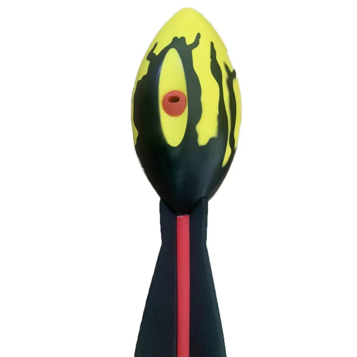Torpedo throwing children's rocket javelin ball in red, yellow, and colourful mix with net pocket packaging