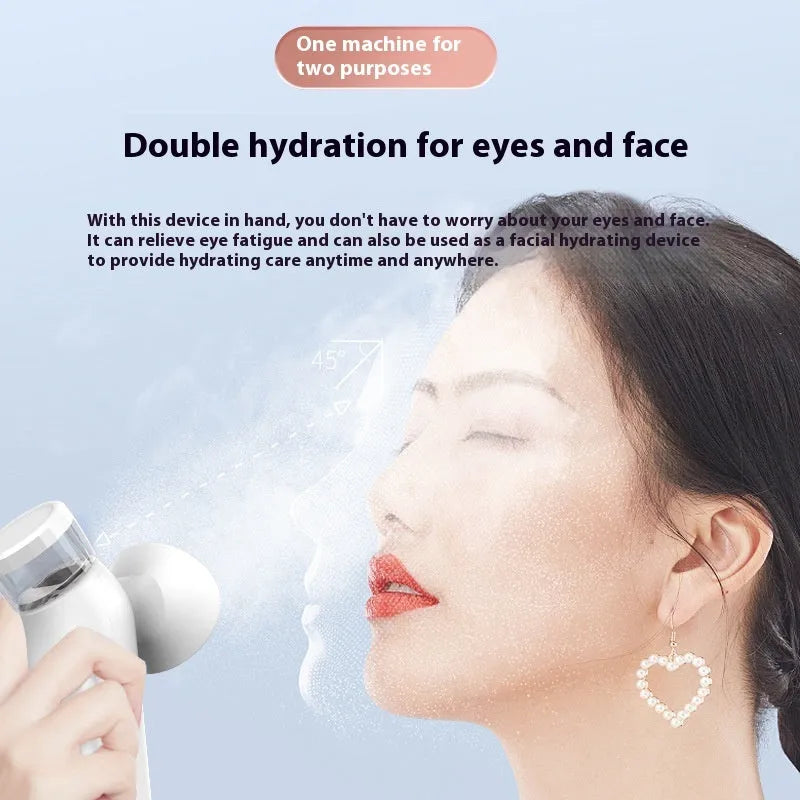 White portable rechargeable eye mask for warm and cold compress