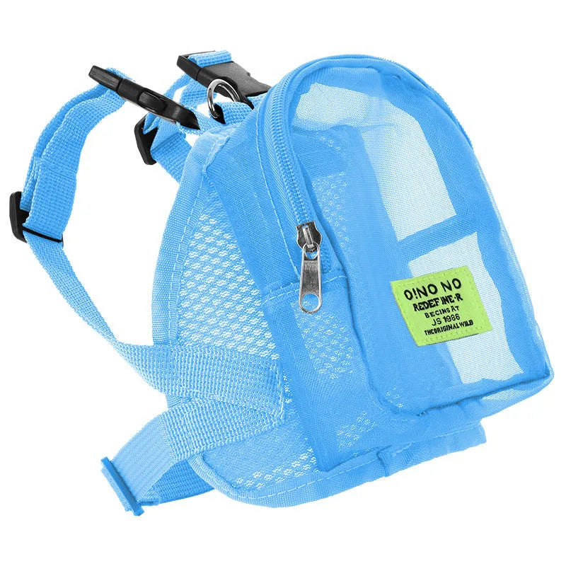 Breathable polyester dog backpack portable storage bag in multiple colours
