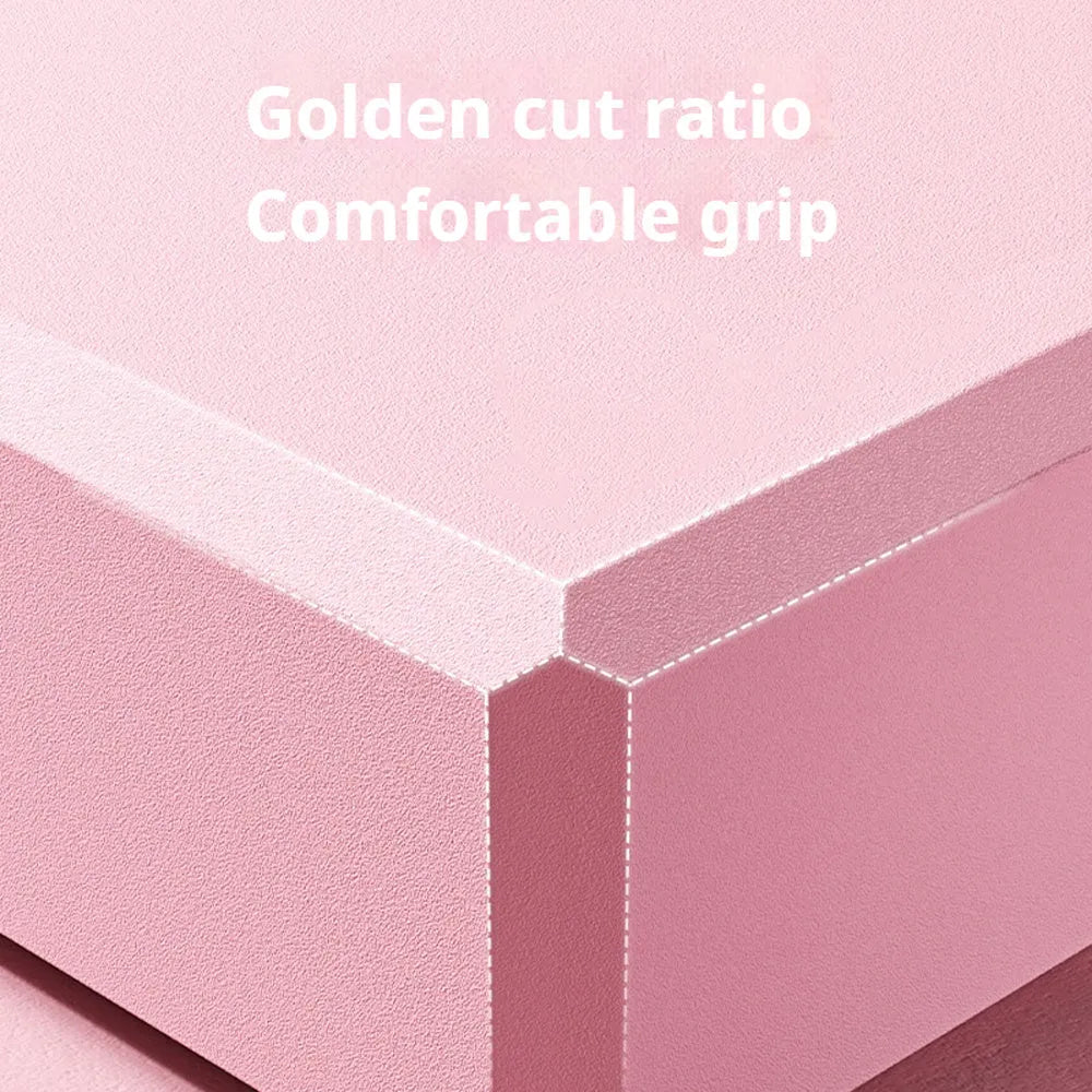 EVA foam yoga block in solid colour with hexagonal shape and grip ridges