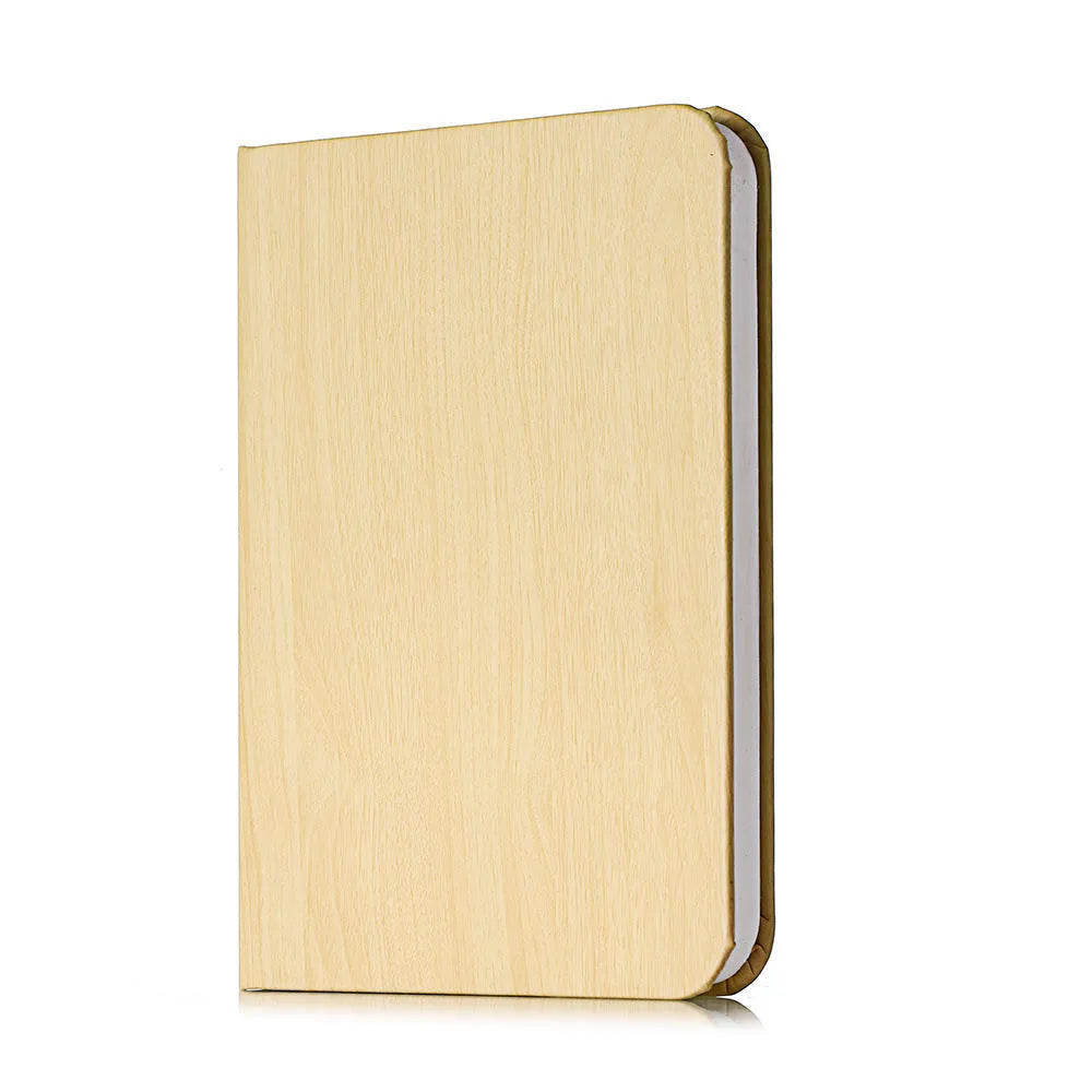 Creative LED wooden boy lamp in Maple White finish, battery-powered night light with modern simple design