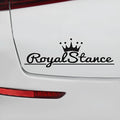 Reflective crown decoration car sticker in black white or color made of PET vinyl measuring 30x12cm