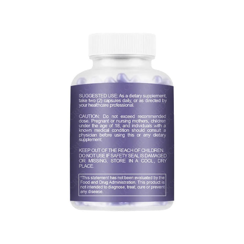 Bottle of 60 vaginal health capsules with natural plant extract formula