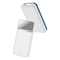 Magnetic wireless 10000mAh mini power bank in blue with 20W fast charging and multi-port output